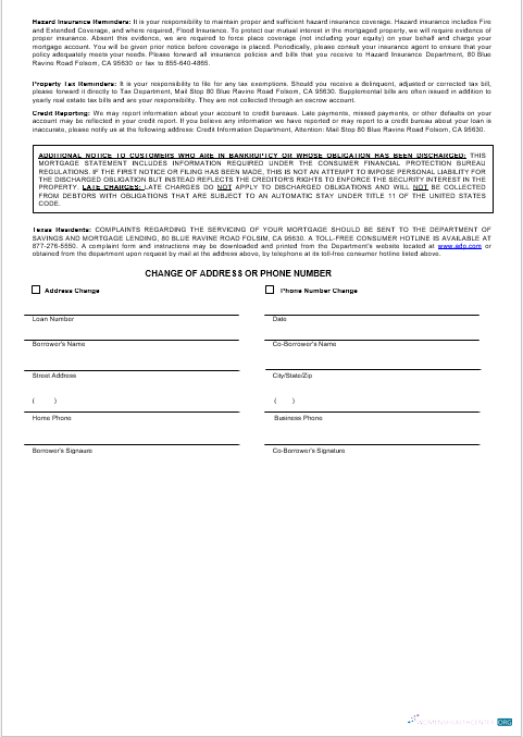 Download USA ADP mortgage statement in Word and PDF formats 3 Photoshop template